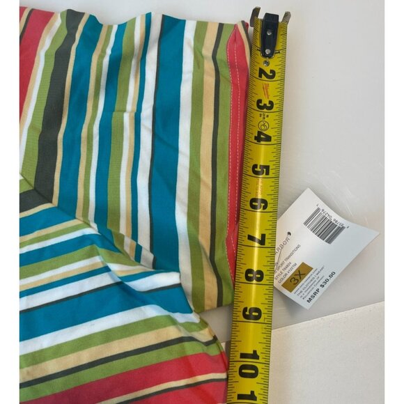 Sag Harbor Sport Women's Multicolor Striped Short Sleeve Shirt Size 3X NWT - Picture 14 of 14